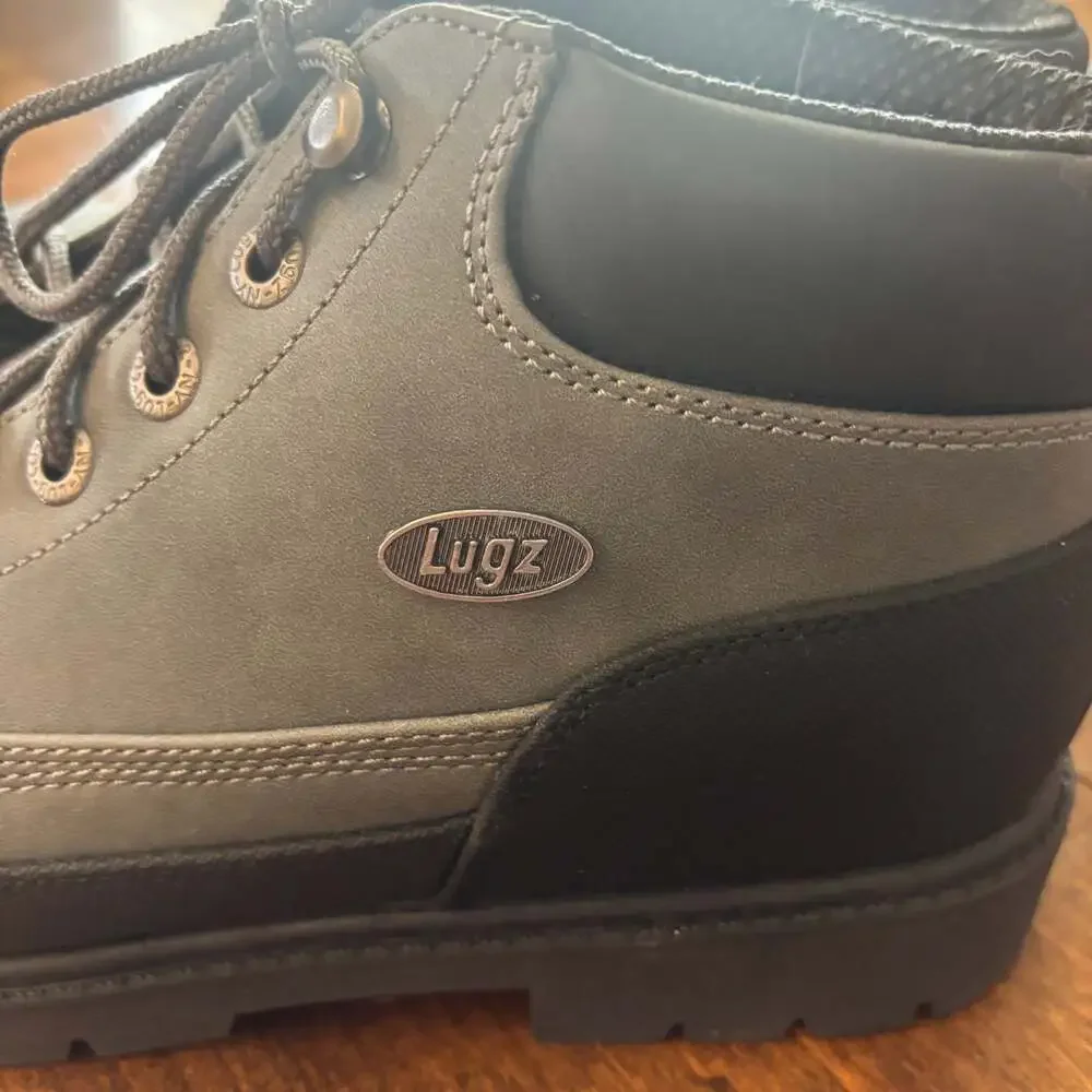 Lugz Drifter Weatherguard Men's Boots Size 10 Charcoal Black Slip Resistant